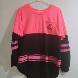 Rue 21 relaxed fit pink pullover size M